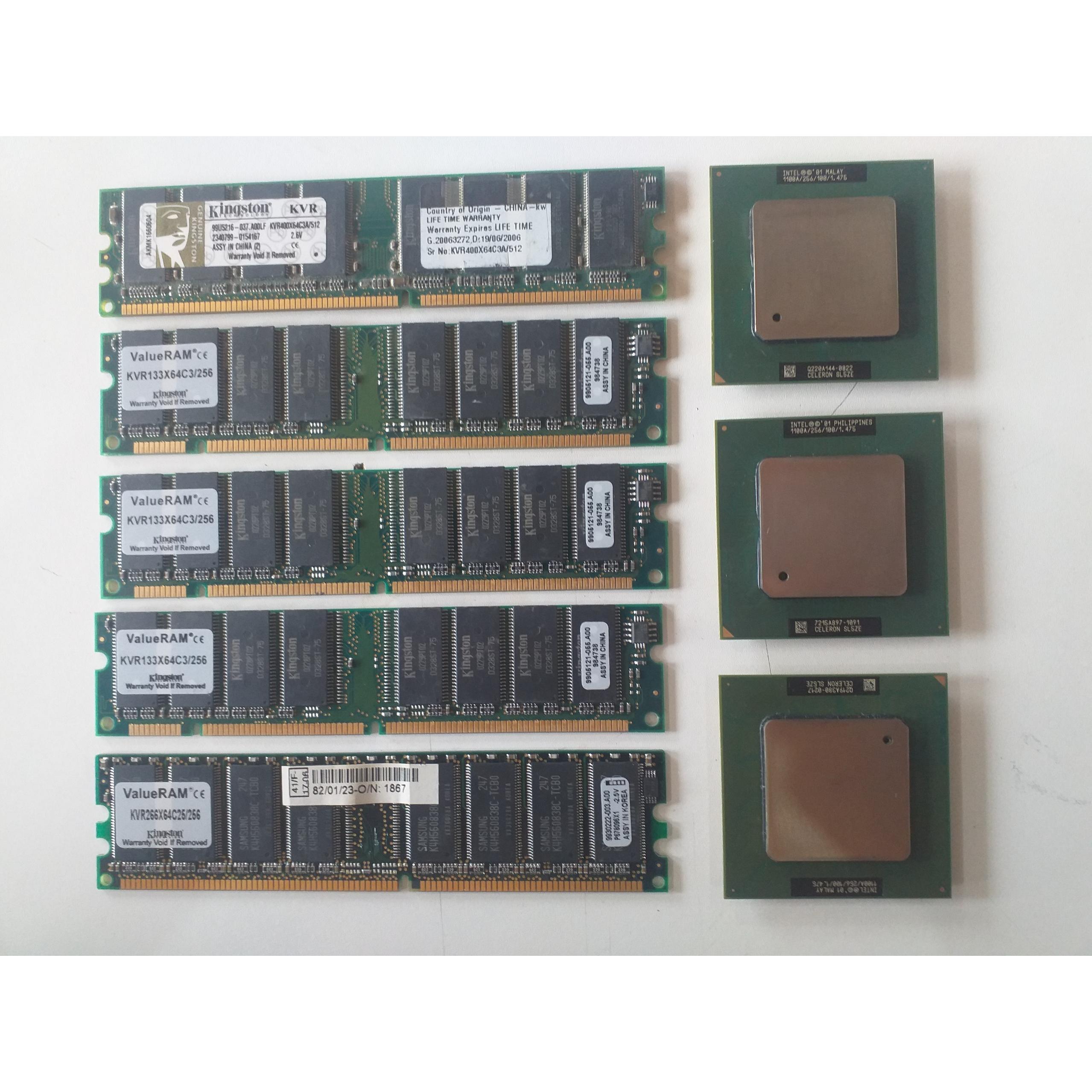 مزایده 5 رم و 3 پردازنده قدیمی