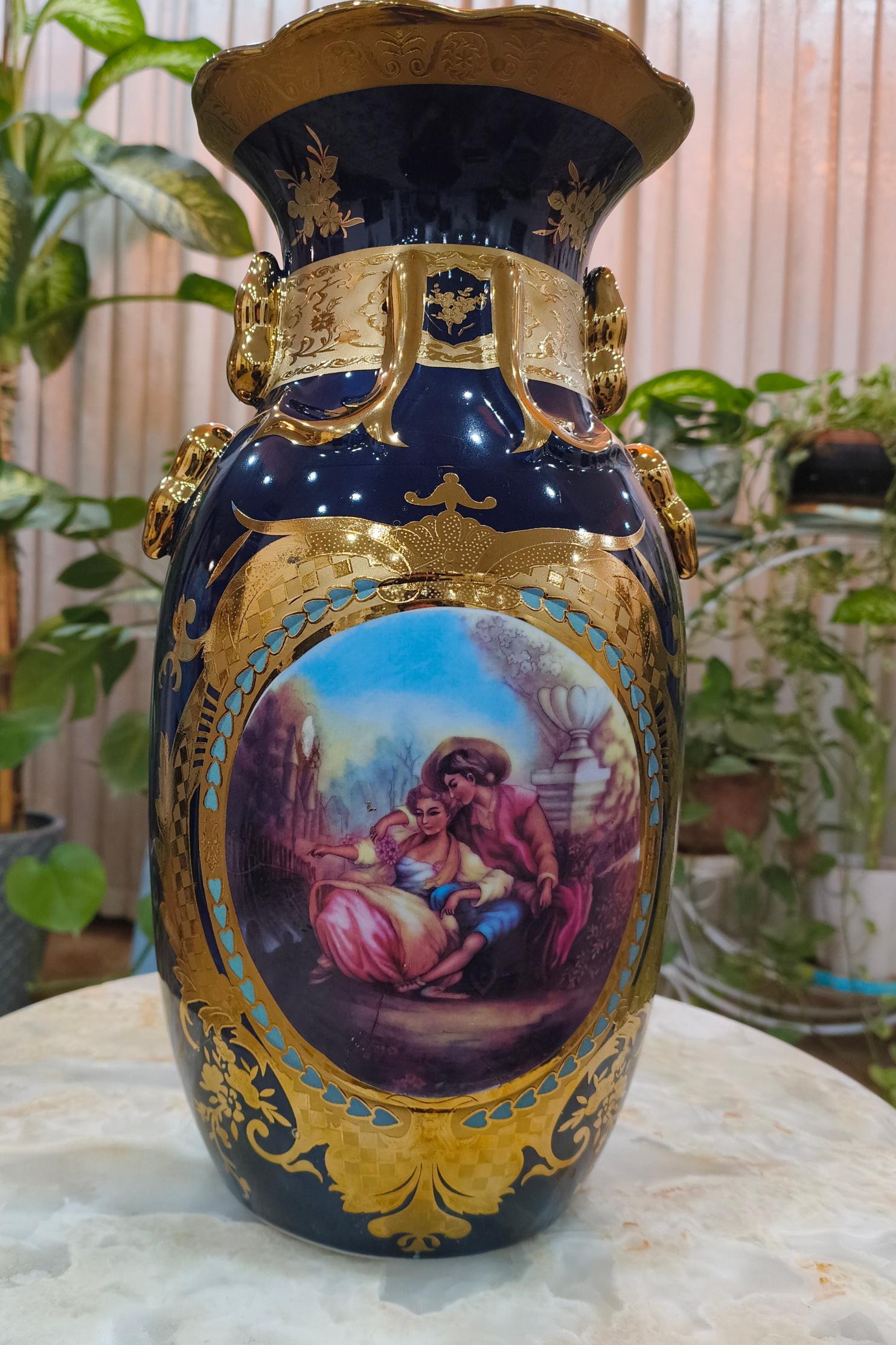گلدان سرمه ای لیلی مجنون 35 سانت
