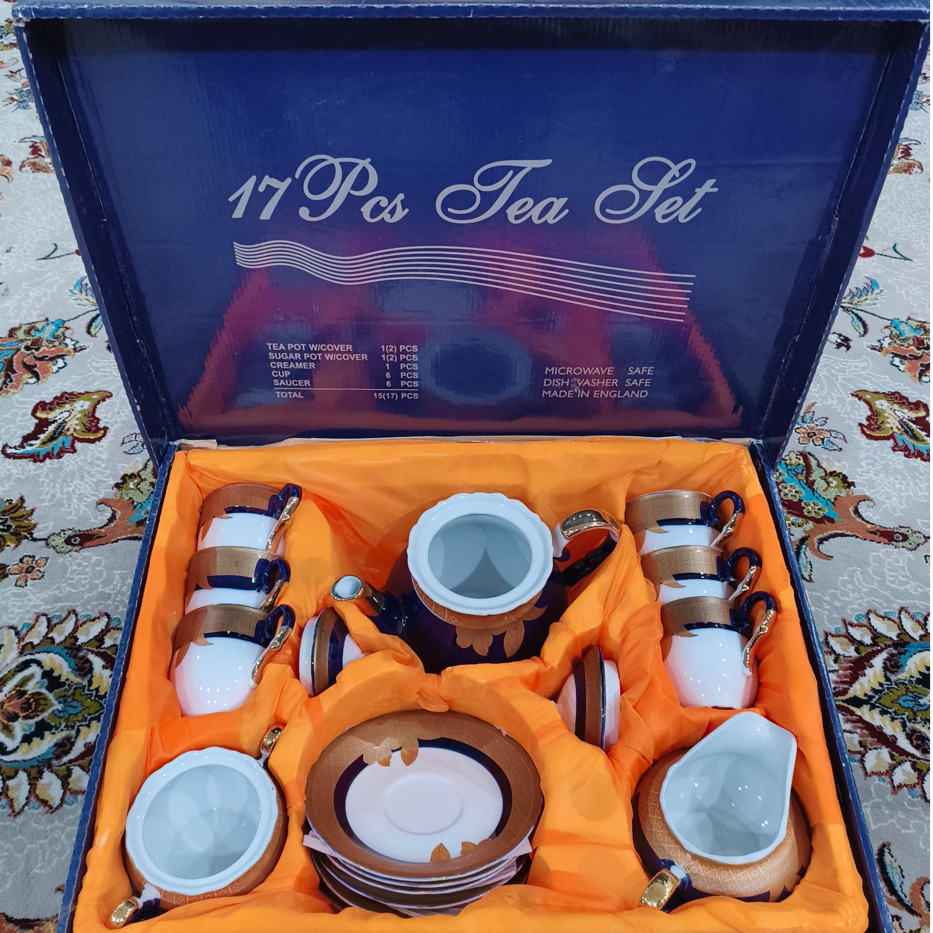سرویس صبحانه خوری انگلیسی 17 پارچه اصل و آنتیک