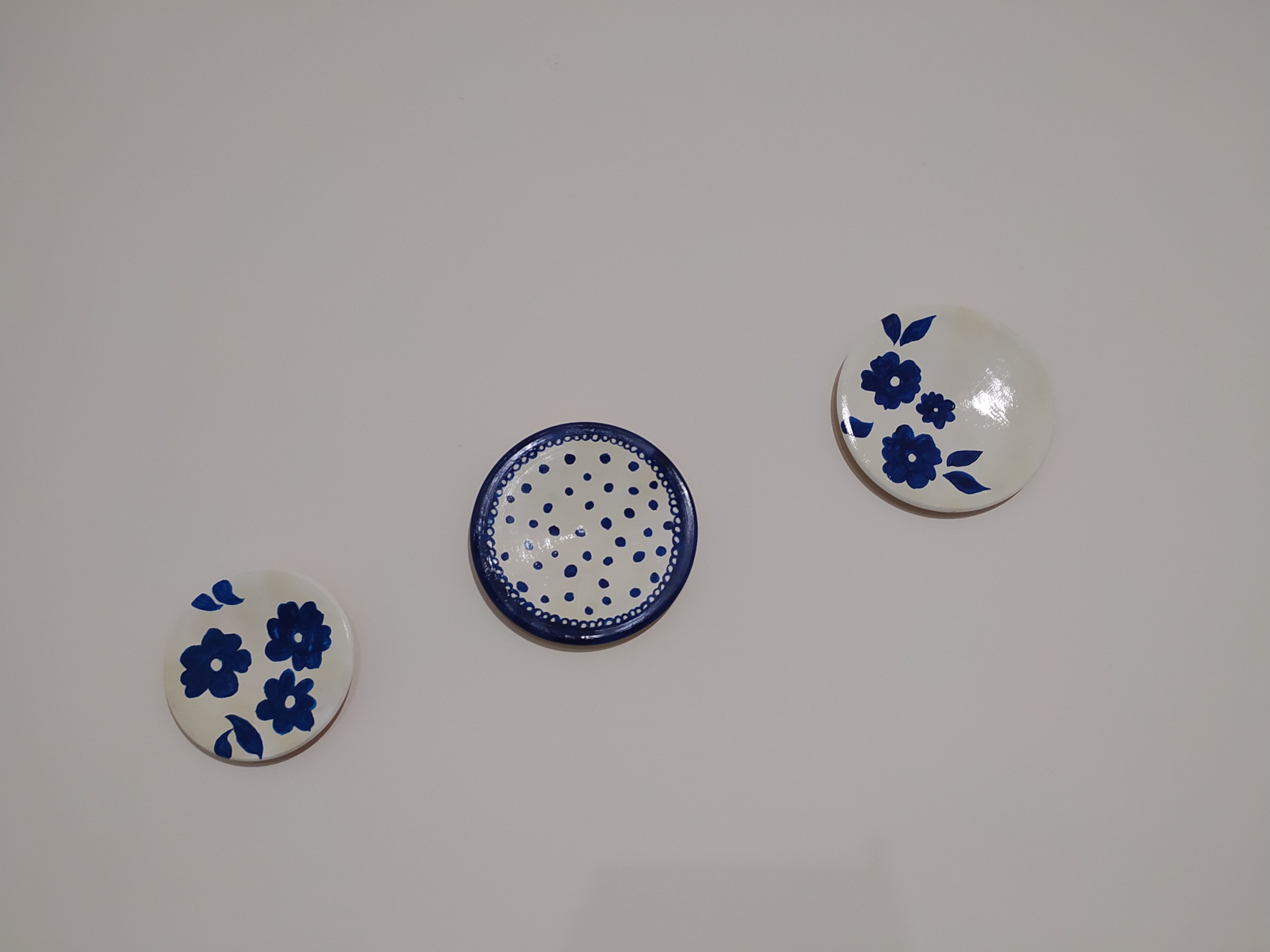 دیوار کوب سه تایی سفالی