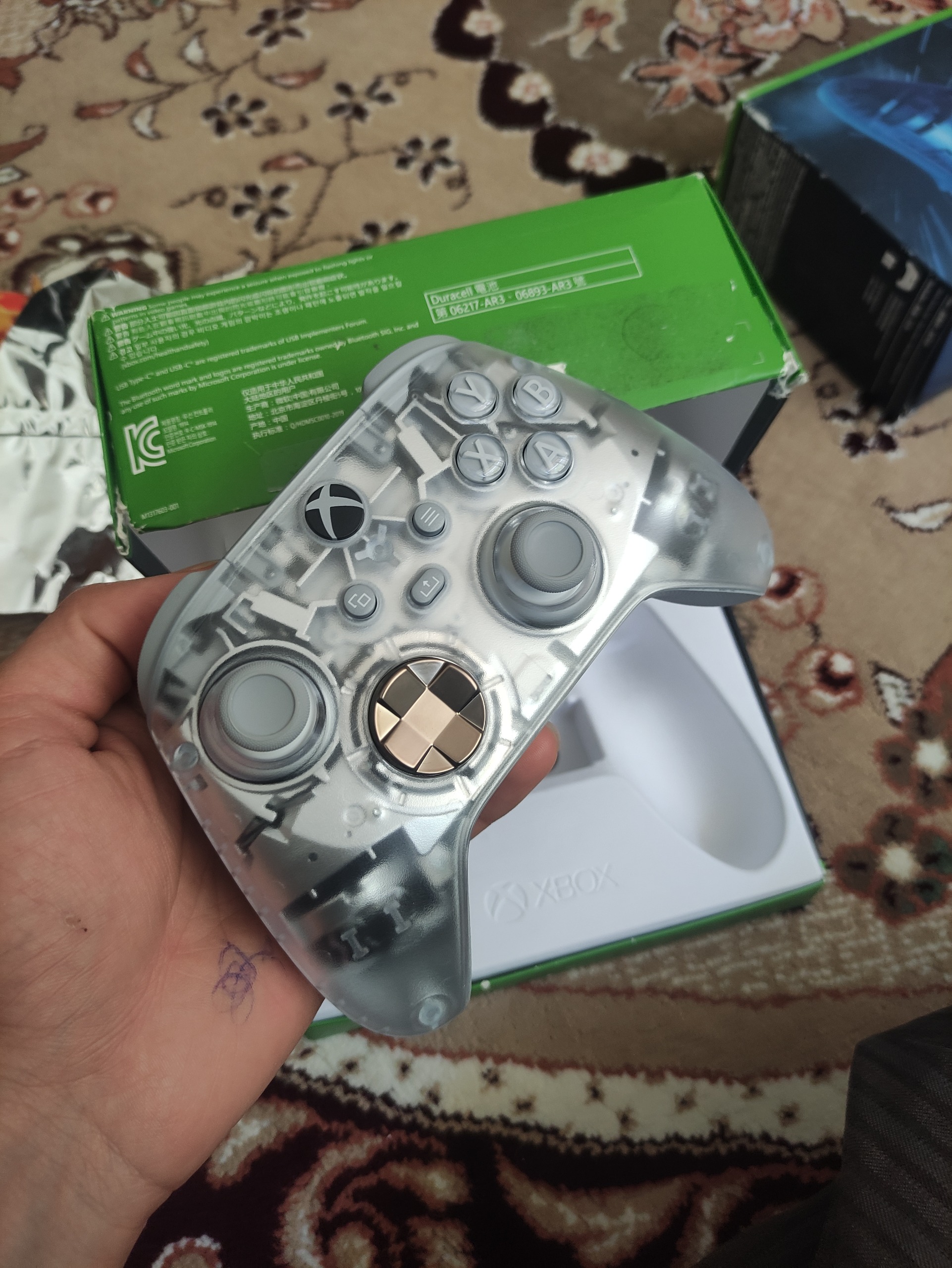 دسته خاص شفاف ایکس باکس ghost cipher کمیباب