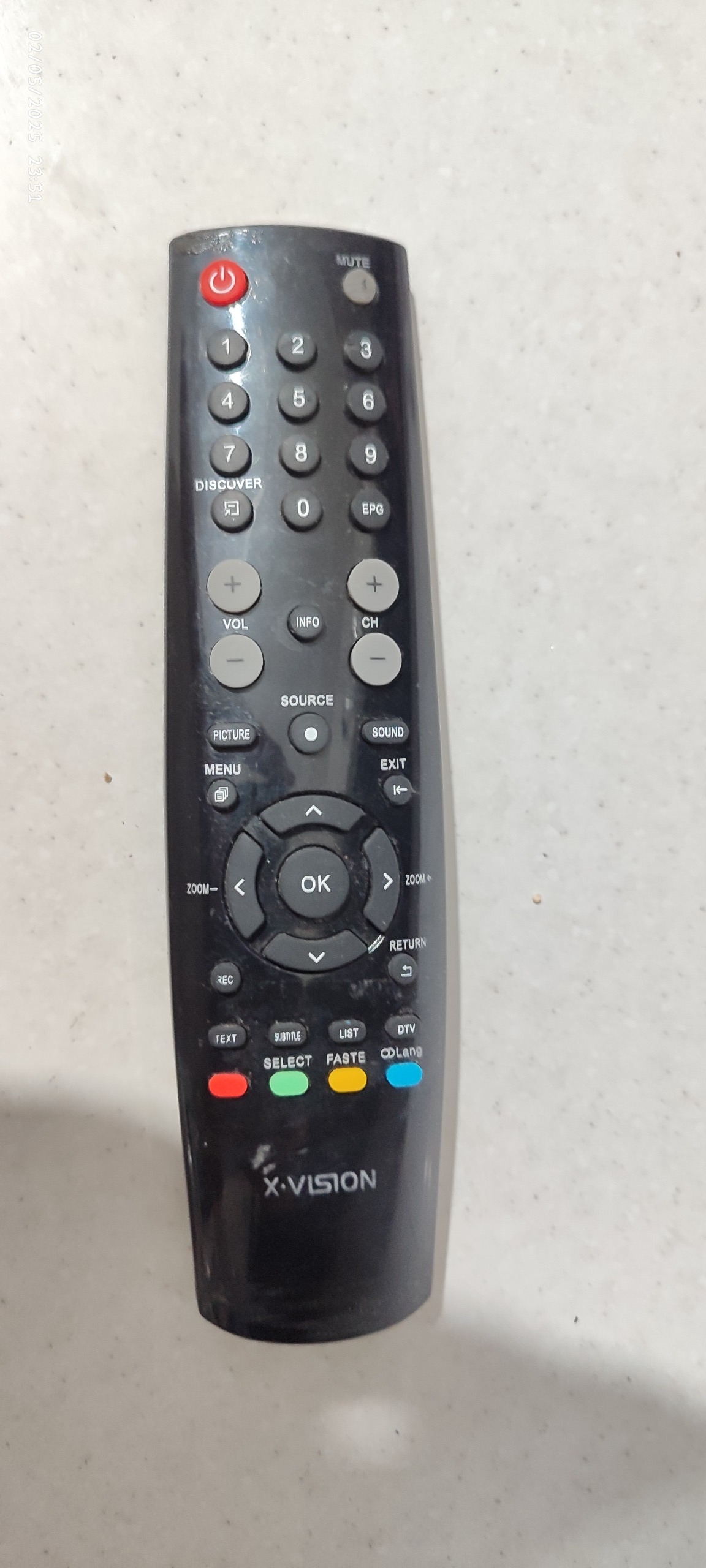 کنترل تلویزیون ایکس ویژن(ارسال رایگان)