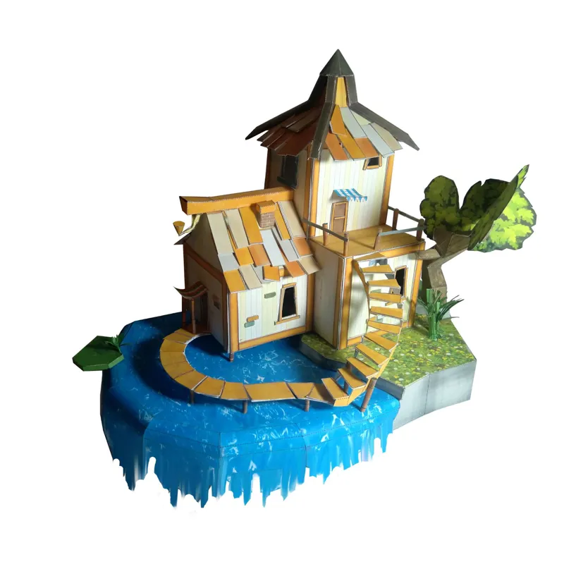 ماکت ساخته شده خانه ابشاری بسیار زبیا و دکوری