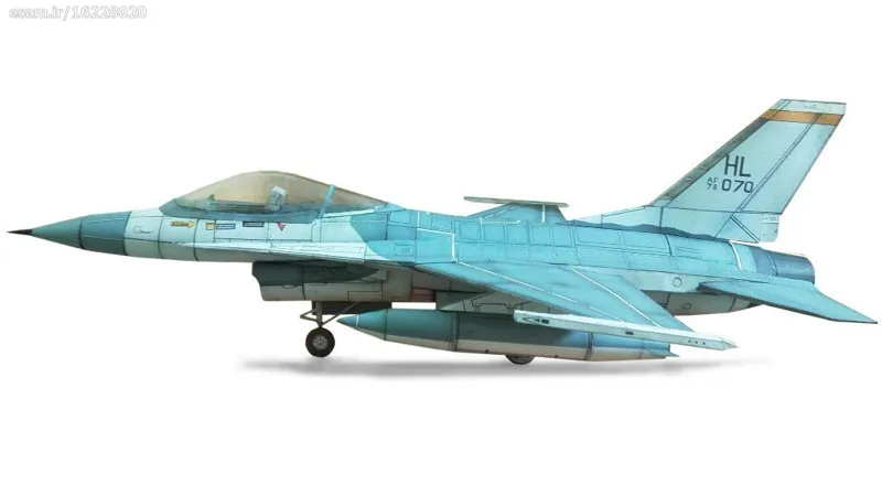 کیت ساخت ماکت مقوایی جنگنده F16