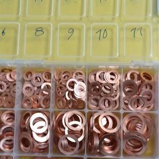 کیت کامل جعبه واشر مسی بزرگ