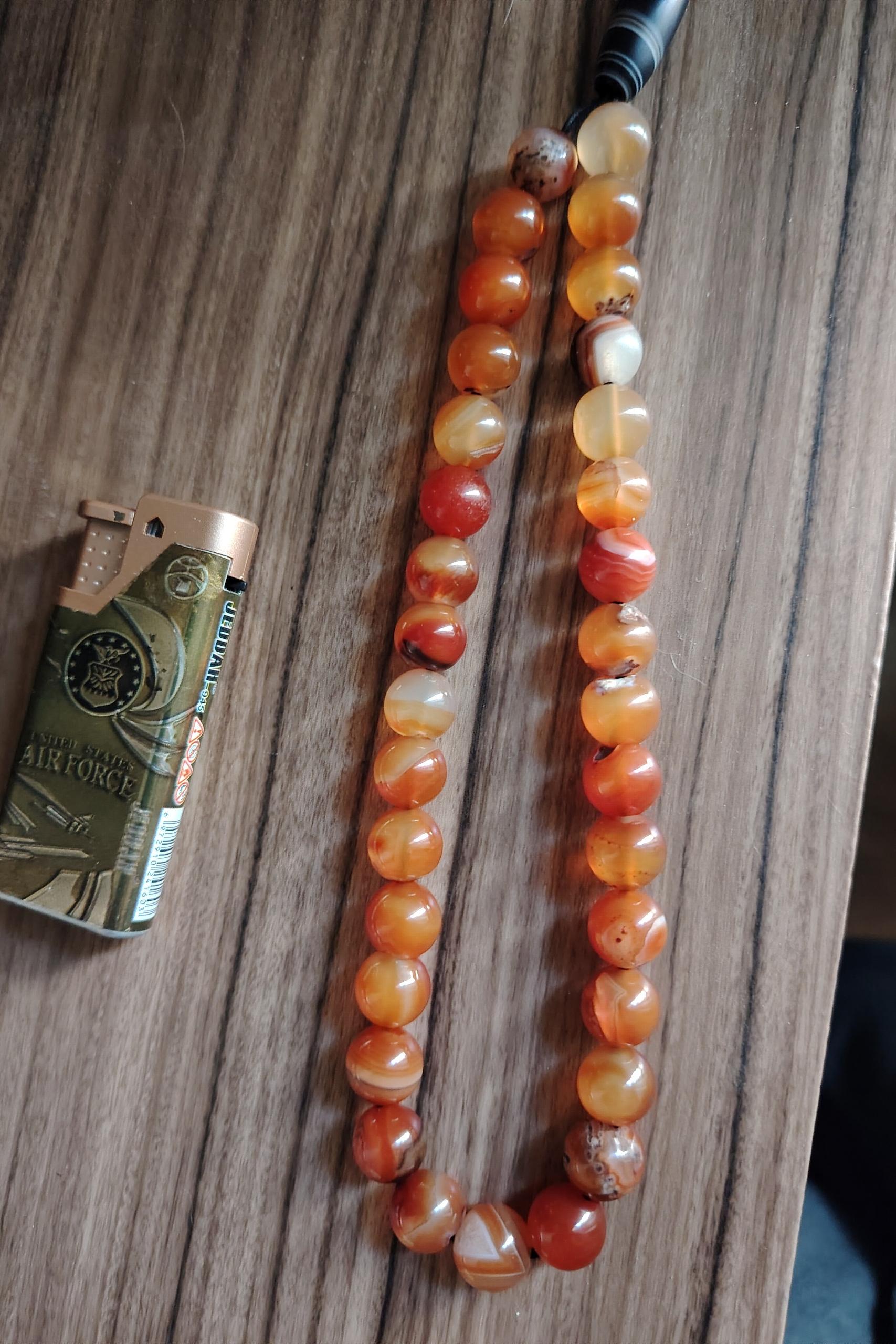 تسبیح عقیق اصل دانه  درشت