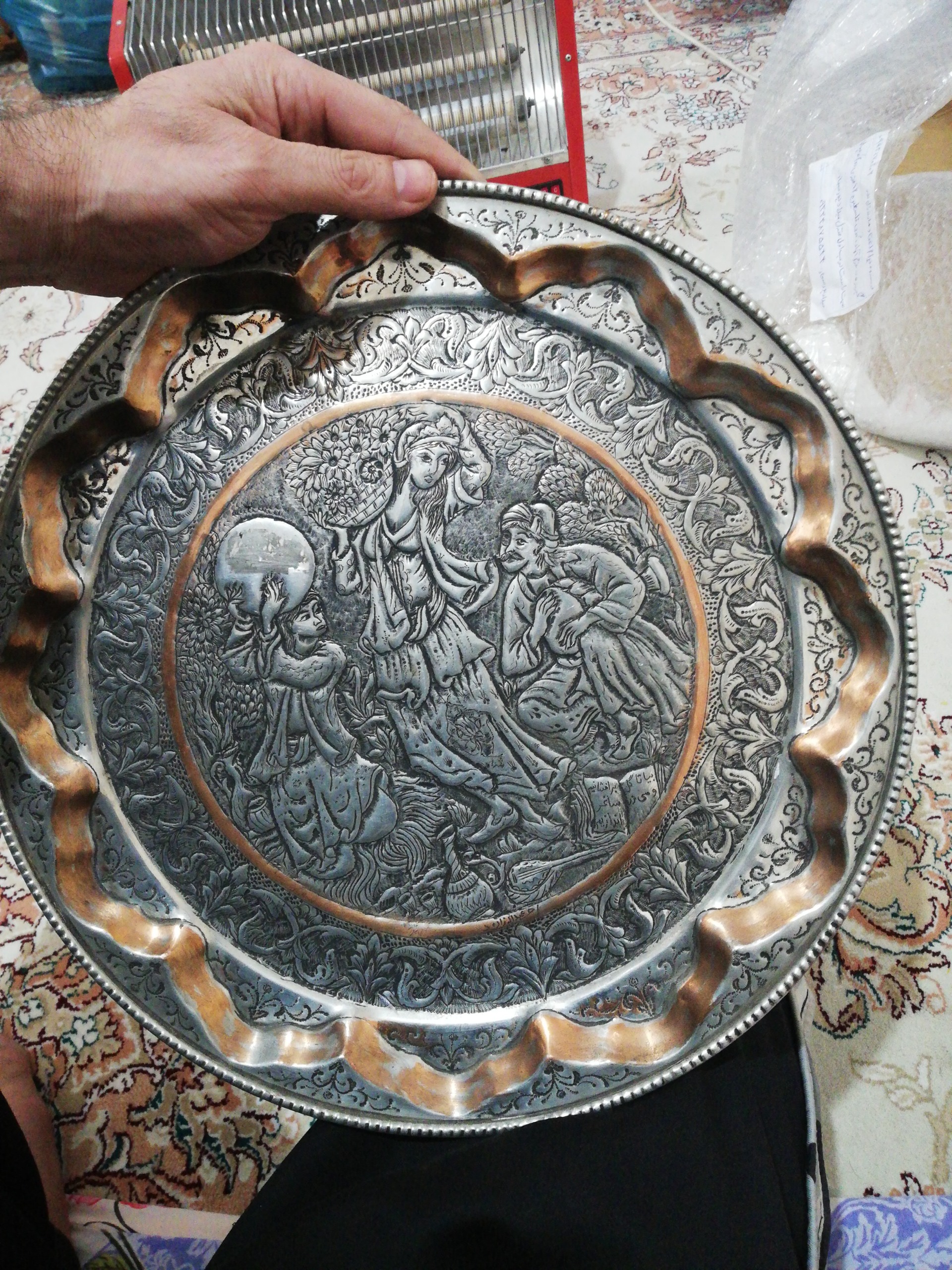 دیوارکوب مسی آنتیک