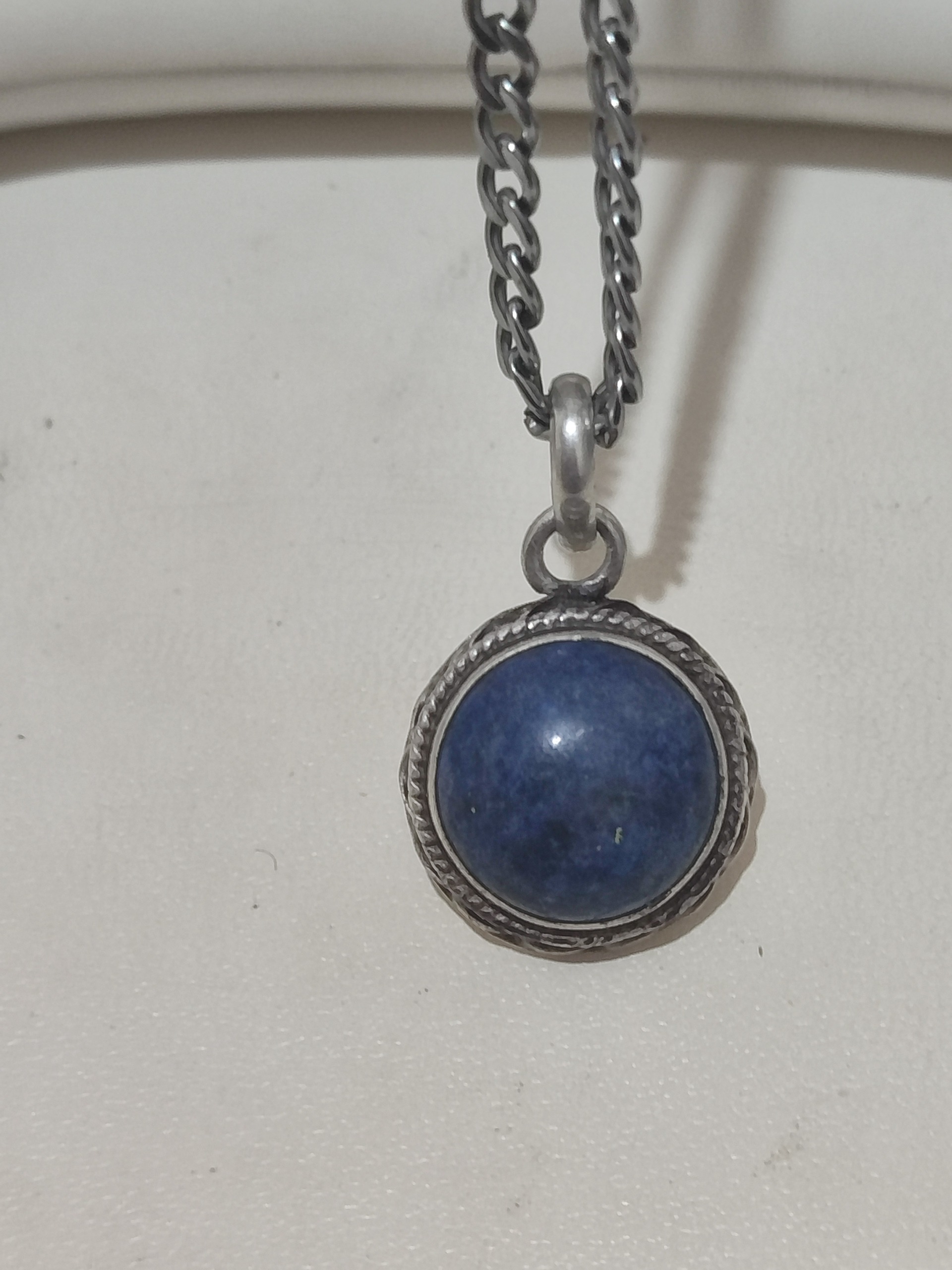 پلاک لاجورد نقره خام