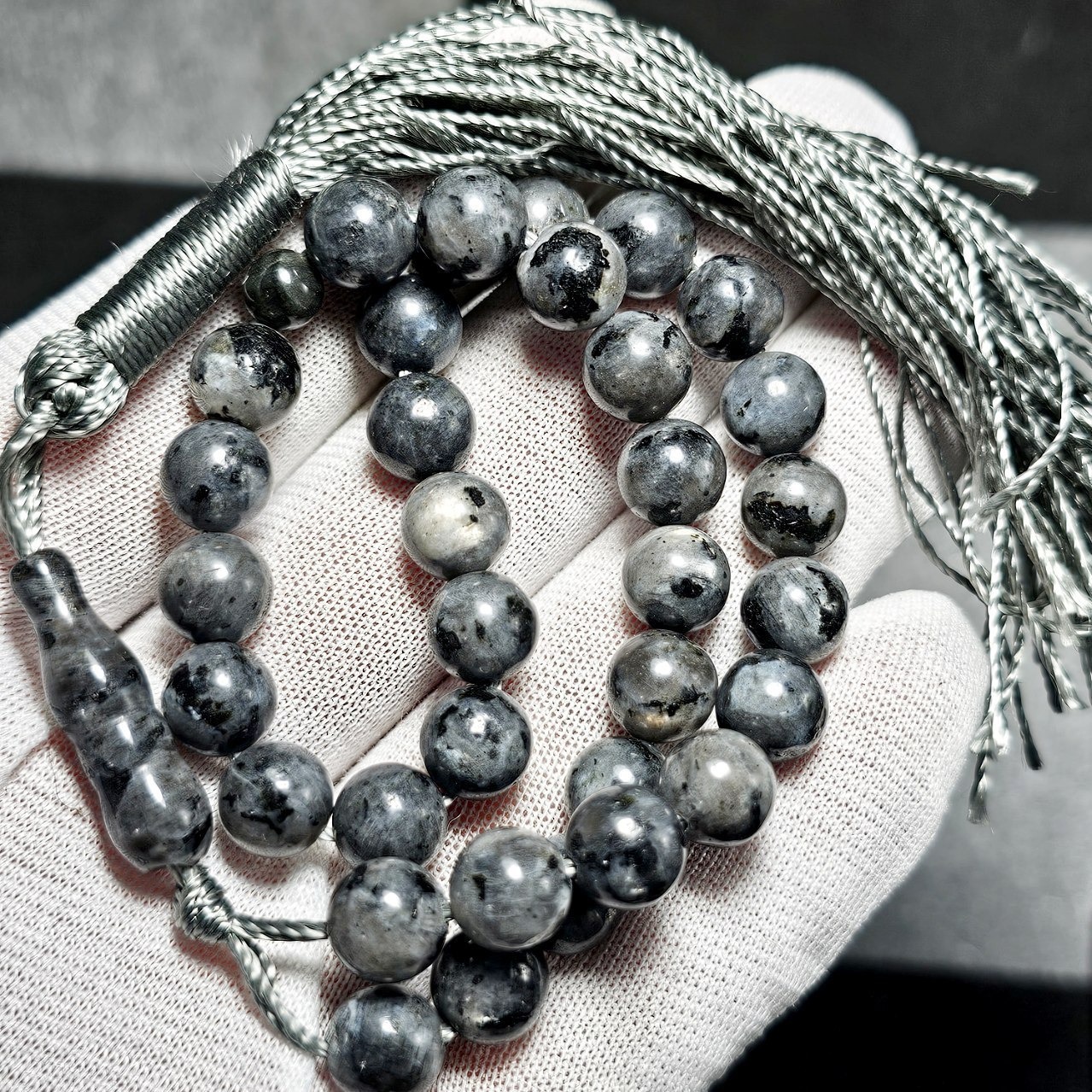 تسبیح 33 دانه لاروکیت معدنی کد 10473