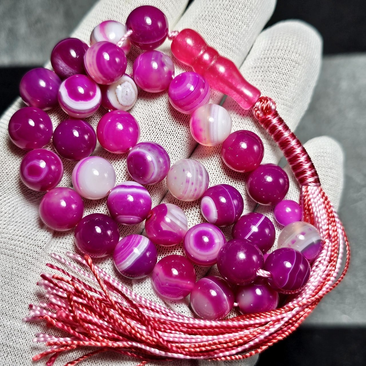 تسبیح 33 دانه عقیق باباقوری معدنی کد 10487