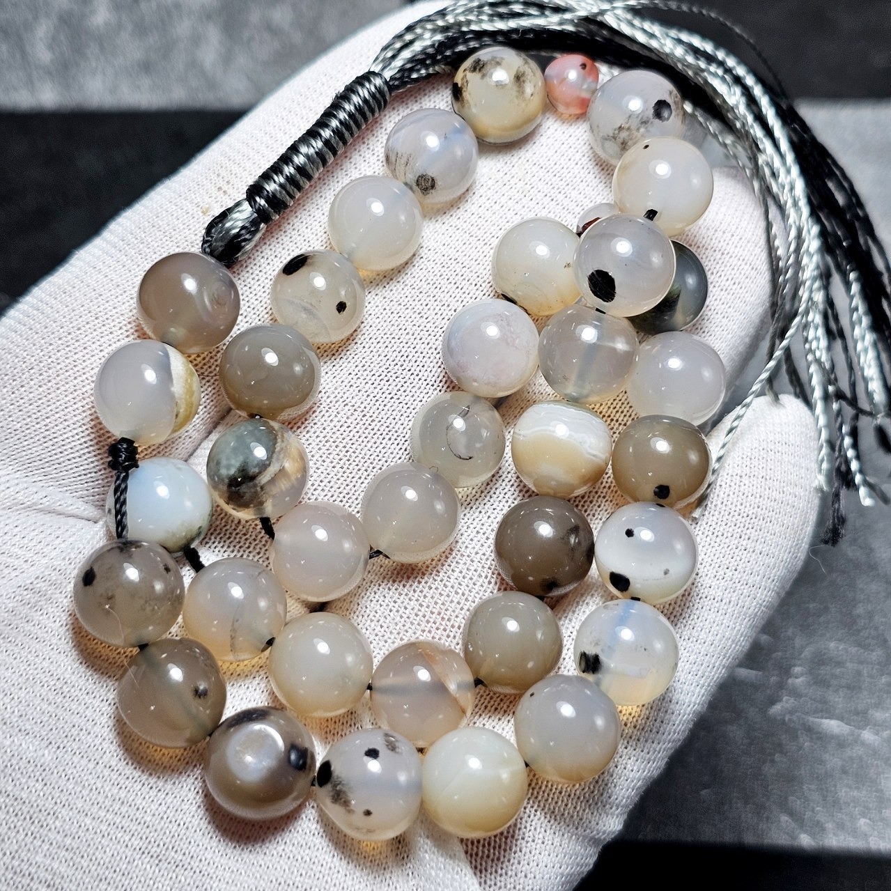  تسبیح 33 دانه عقیق معدنی  کد  10494