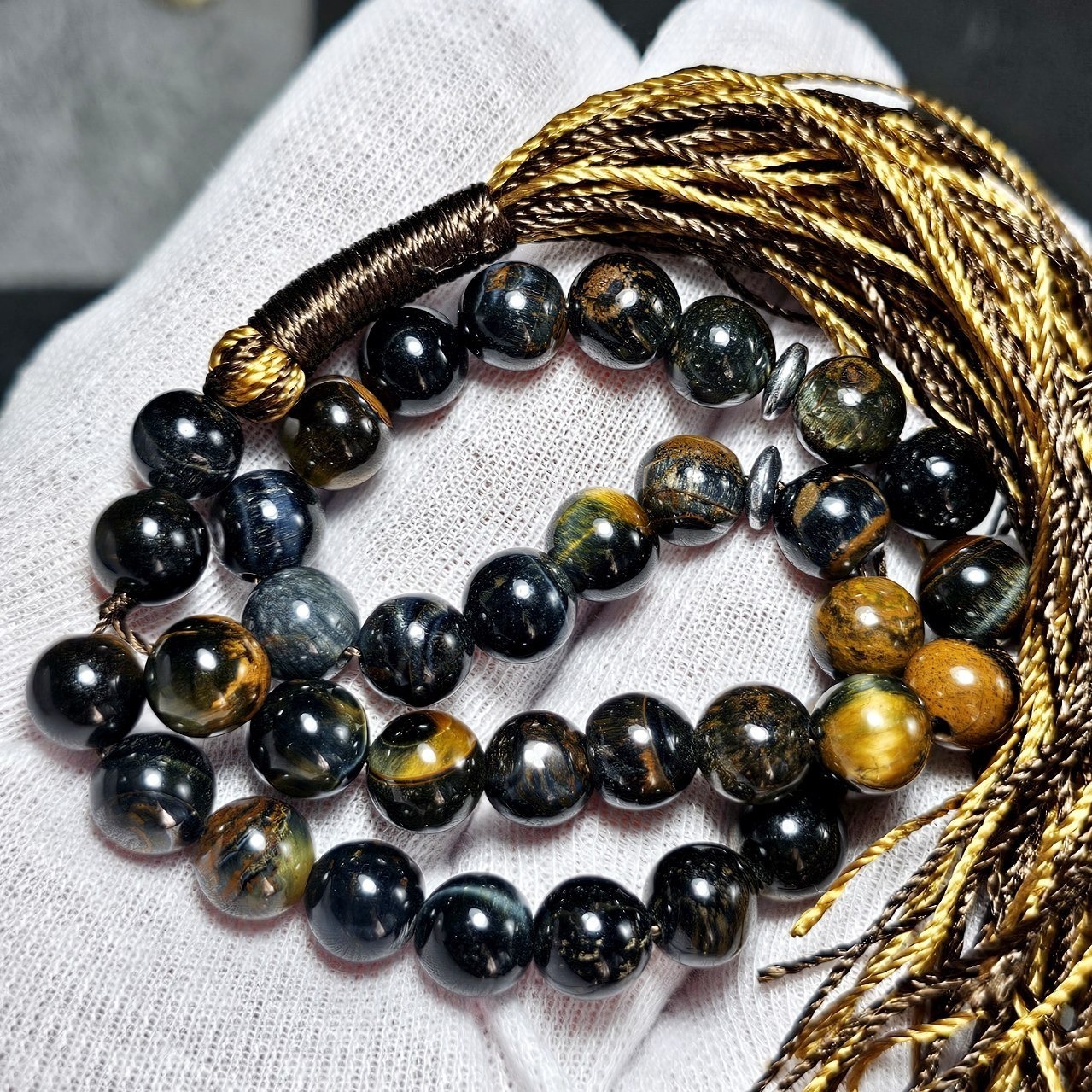 تسبیح 33 دانه سنگ چشم ببر معدنی کد 10510