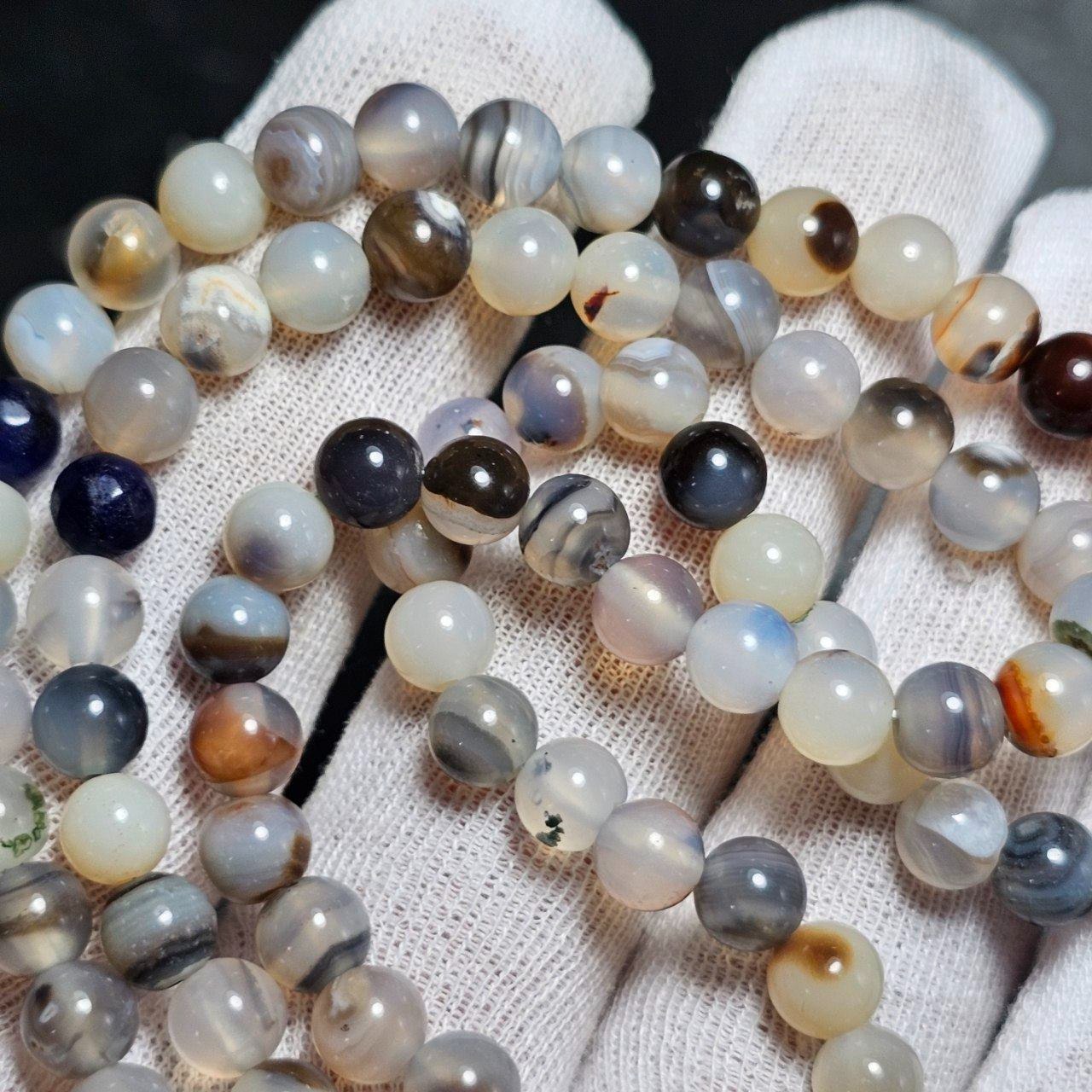 تسبیح 101 دانه سنگ طبیعی عقیق معدنی کد 10515