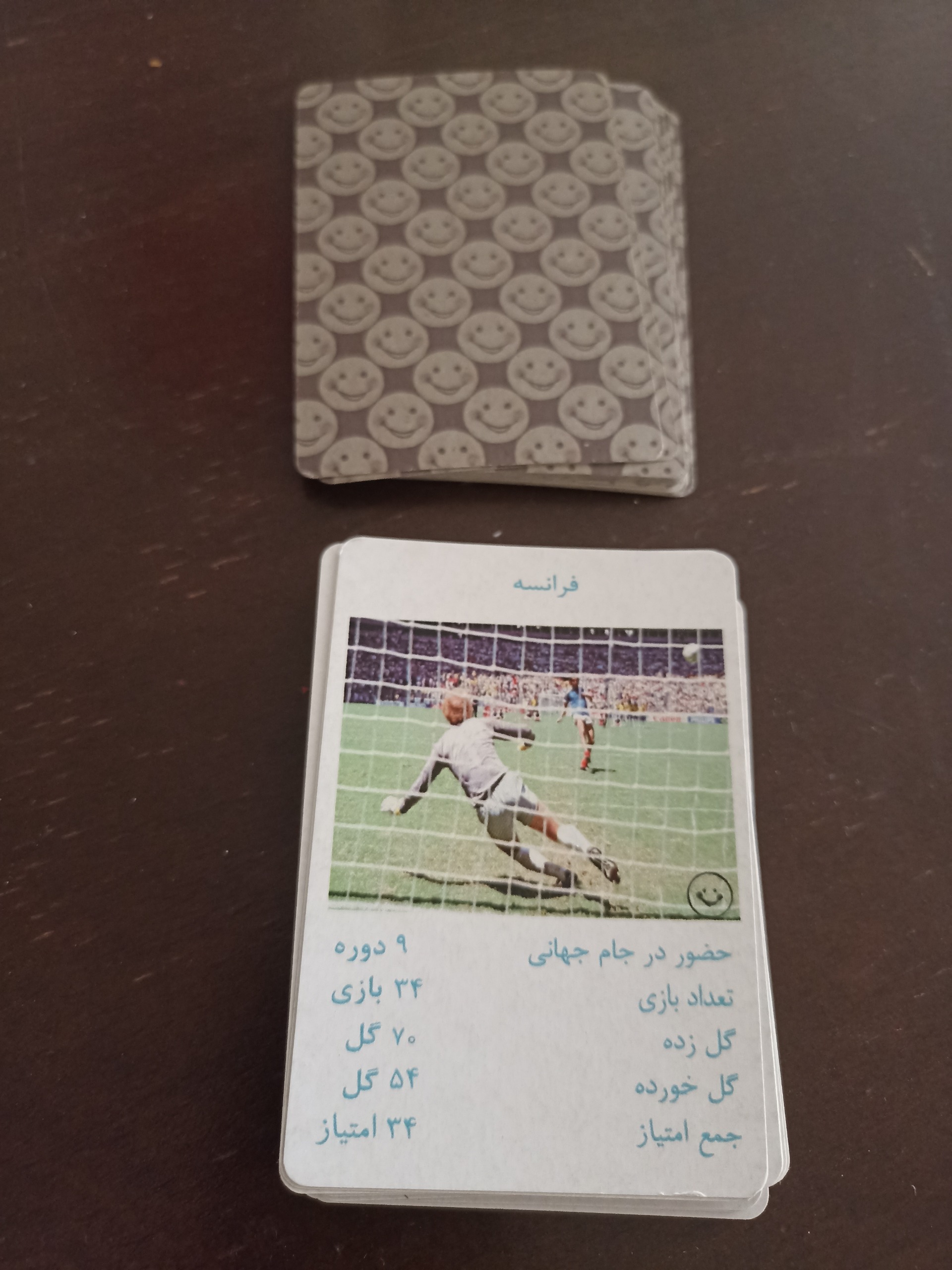 کارت بازی فوتبال