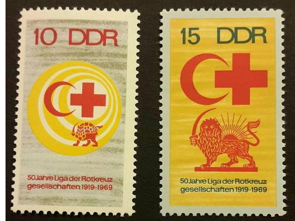 تمبر آلمان شرقی 1969 صلیب سرخ - شیر و خورشید