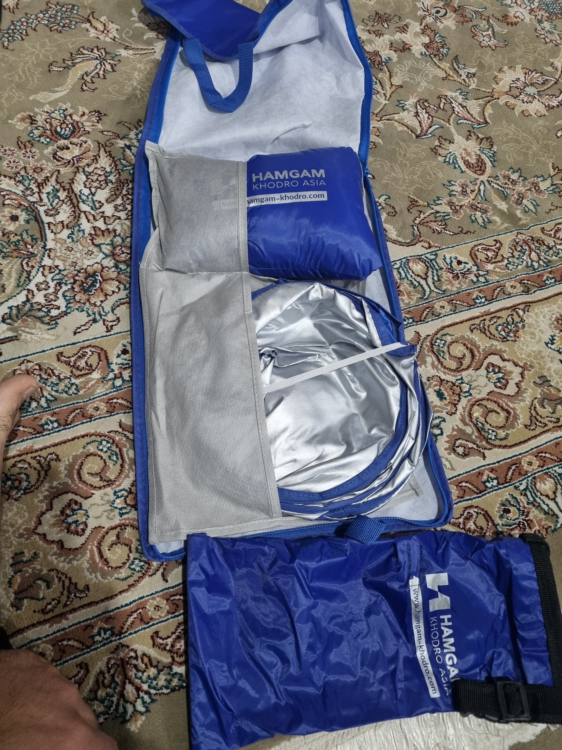 ست پرده و سطل زباله و پشت گردنی