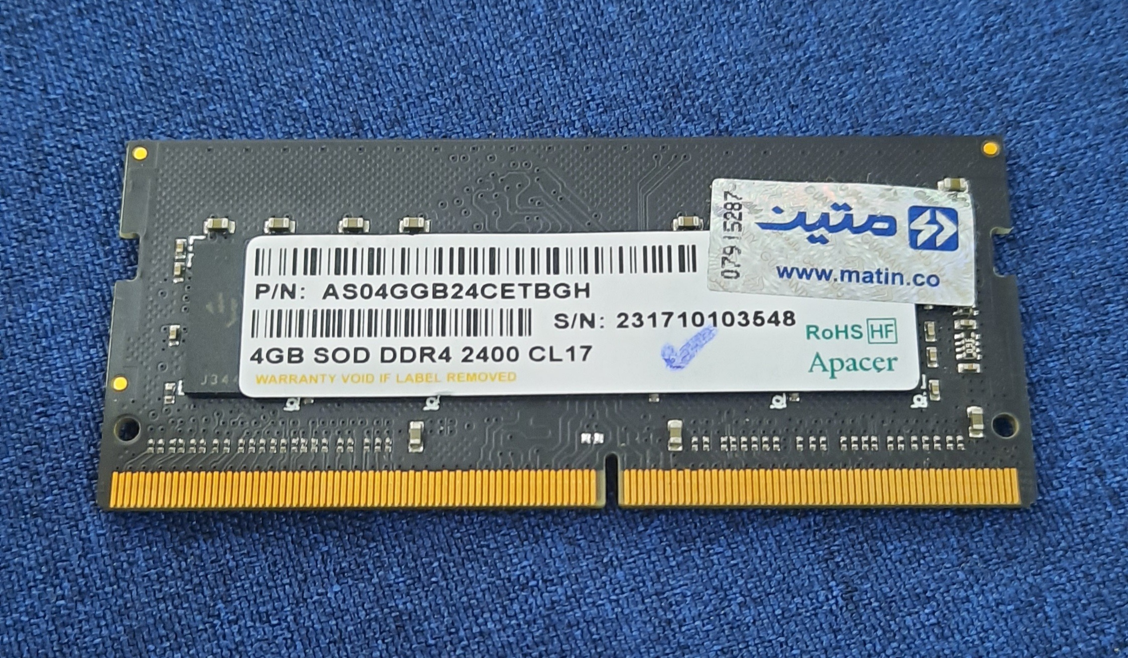 رم 4 گیگ لپ تاپ DDR4  2400  اپیسر