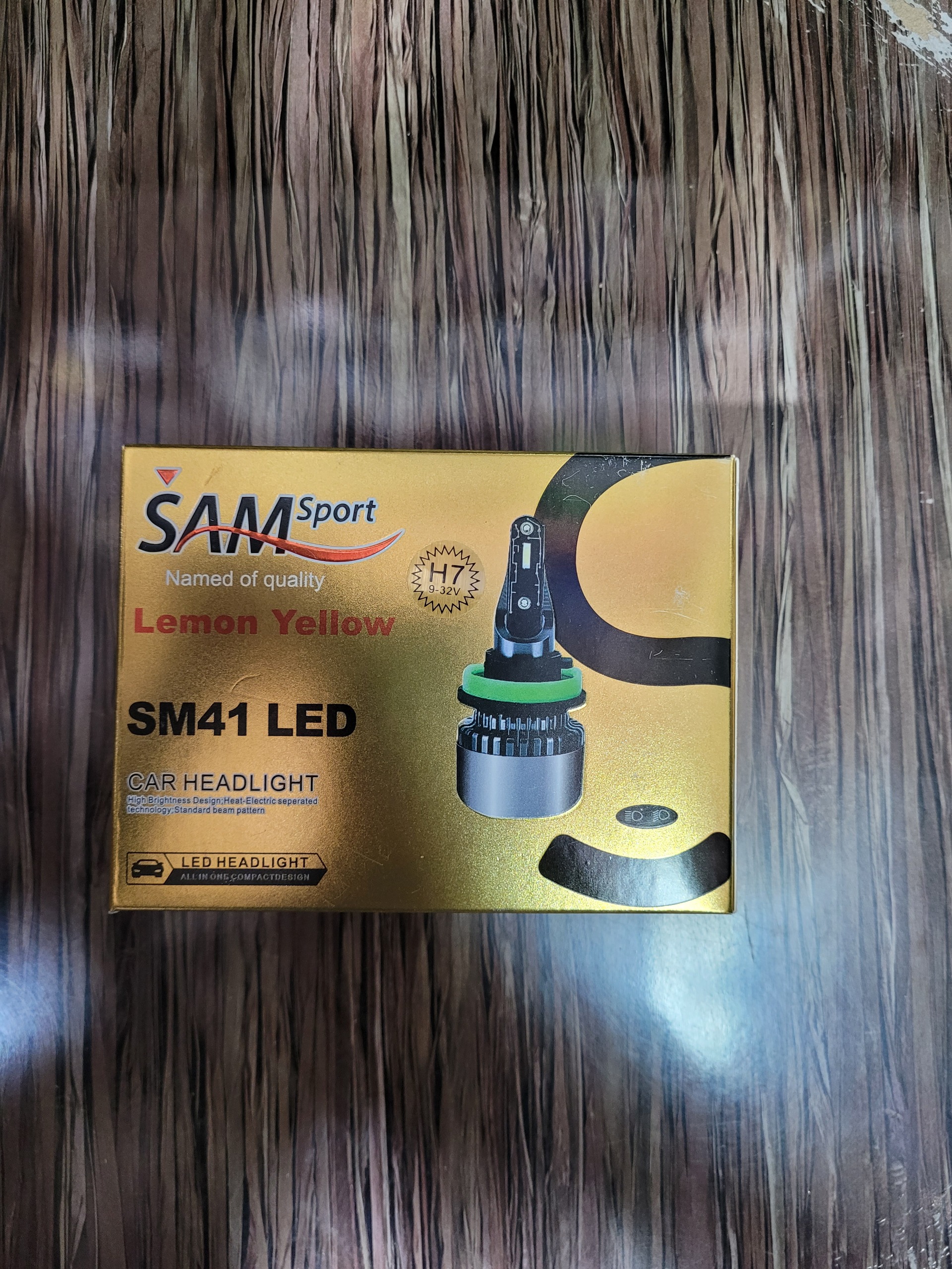 هدلایت سام مدل SM41 زرد لیمویی پایه H7
