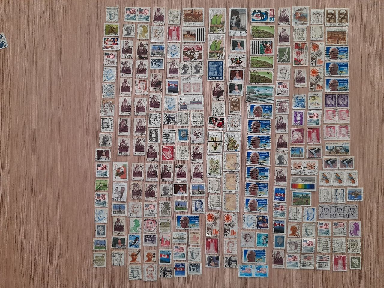 190 عدد تمبر خارجی مهر خورده