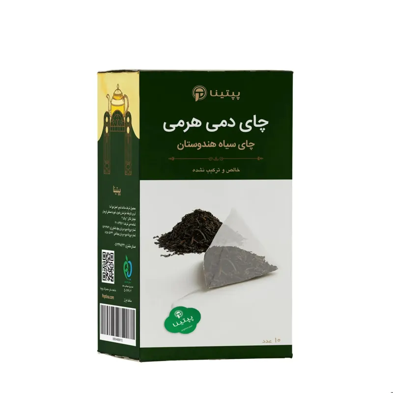 چای سیاه هندوستان بسته تی بگ10 عددی هرمی پپتینا