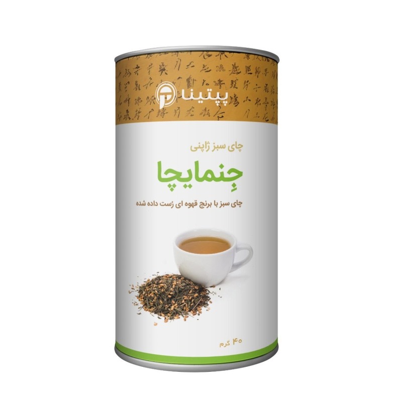 چای سبز جِنمایچا پپتینا قوطی 40 گرمی