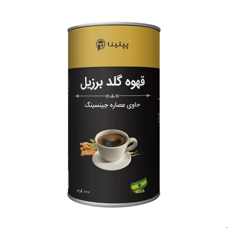 قهوه گلد با جینسینگ قوطی 100 گرمی