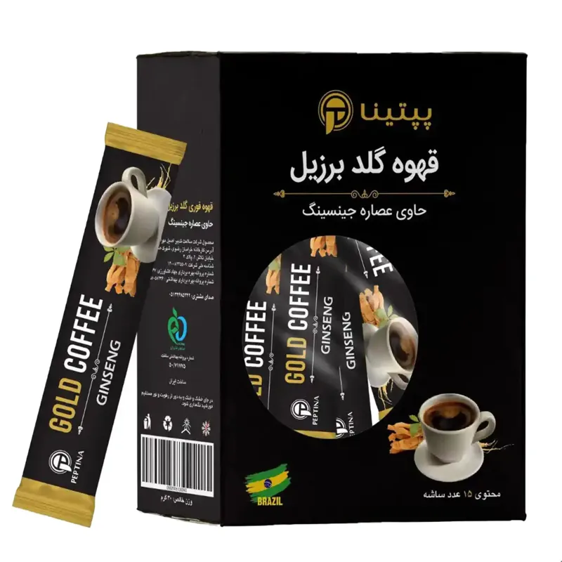 قهوه گلد با جینسینگ بسته 15 عددی