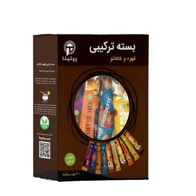 بسته ترکیبی قهوه و کاکائو بسته 10 عددی