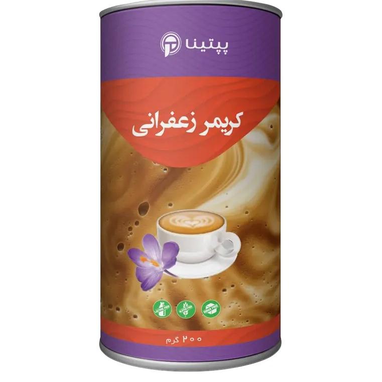 کریمر غیر لبنی با طعم زعفران پپتینا قوطی 200 گرمی