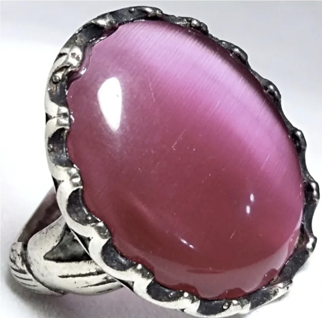 انگشتر زیبای عین الحر چشم گربه صورتی