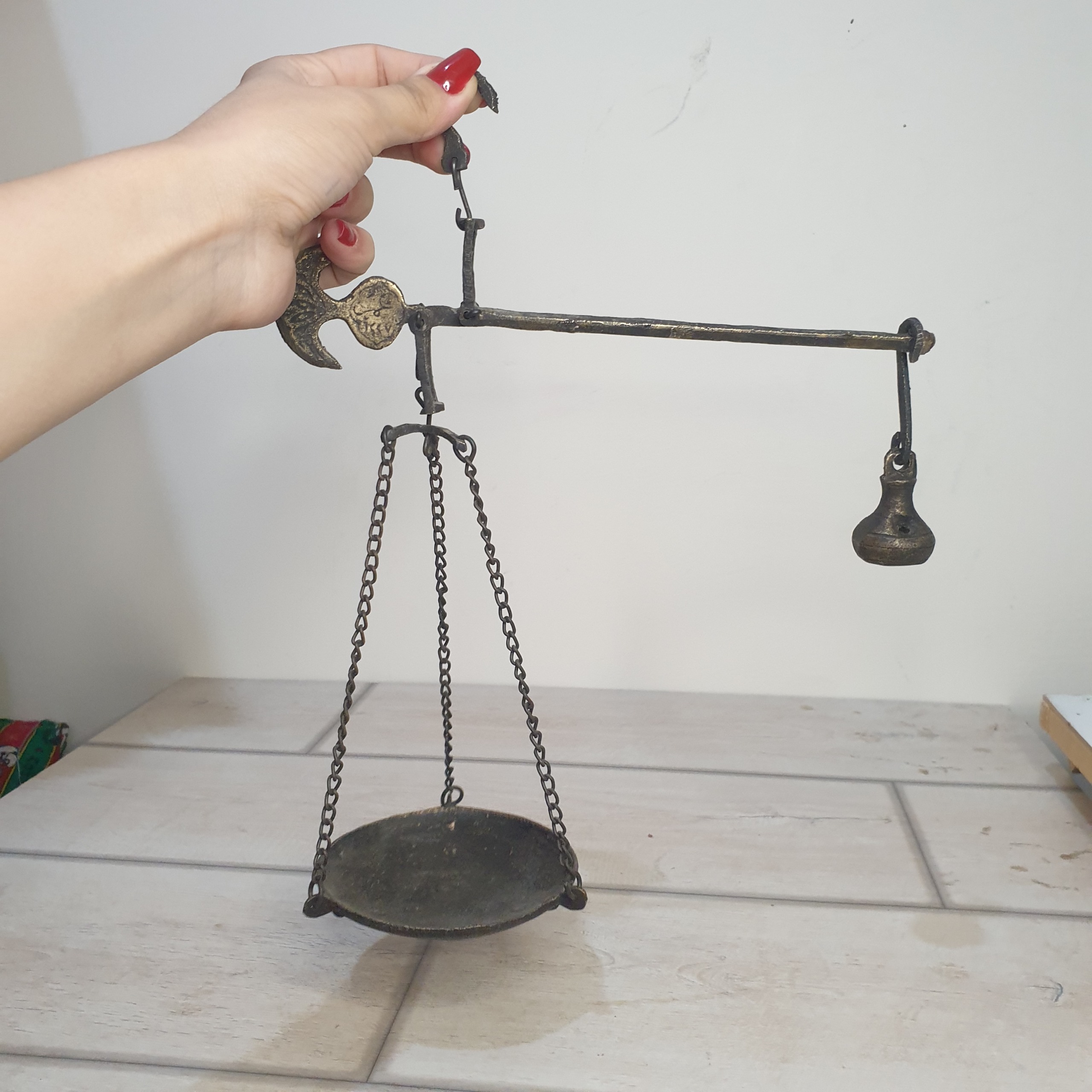 ترازو قپان آویزی برنجی خاص آنتیک
