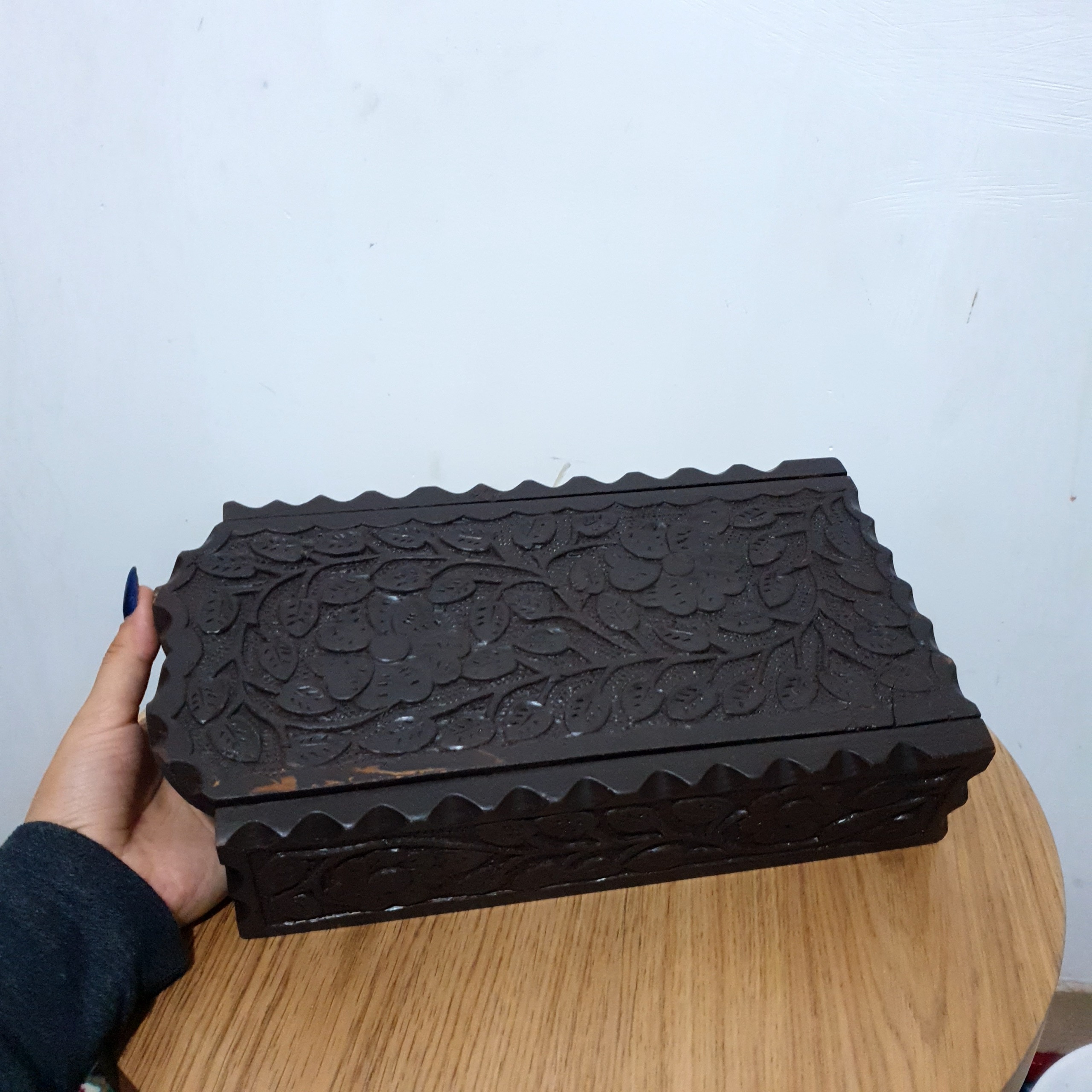 جا کارد چنگال قدیمی چوبی کنده کاری