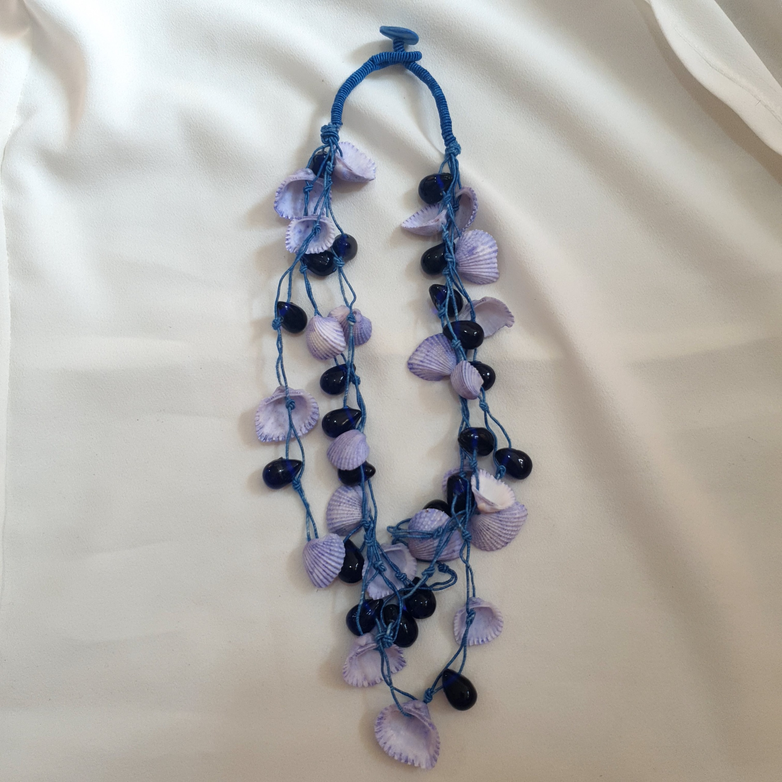 گردن آویز زیبا ترکیب صدف و سنگ