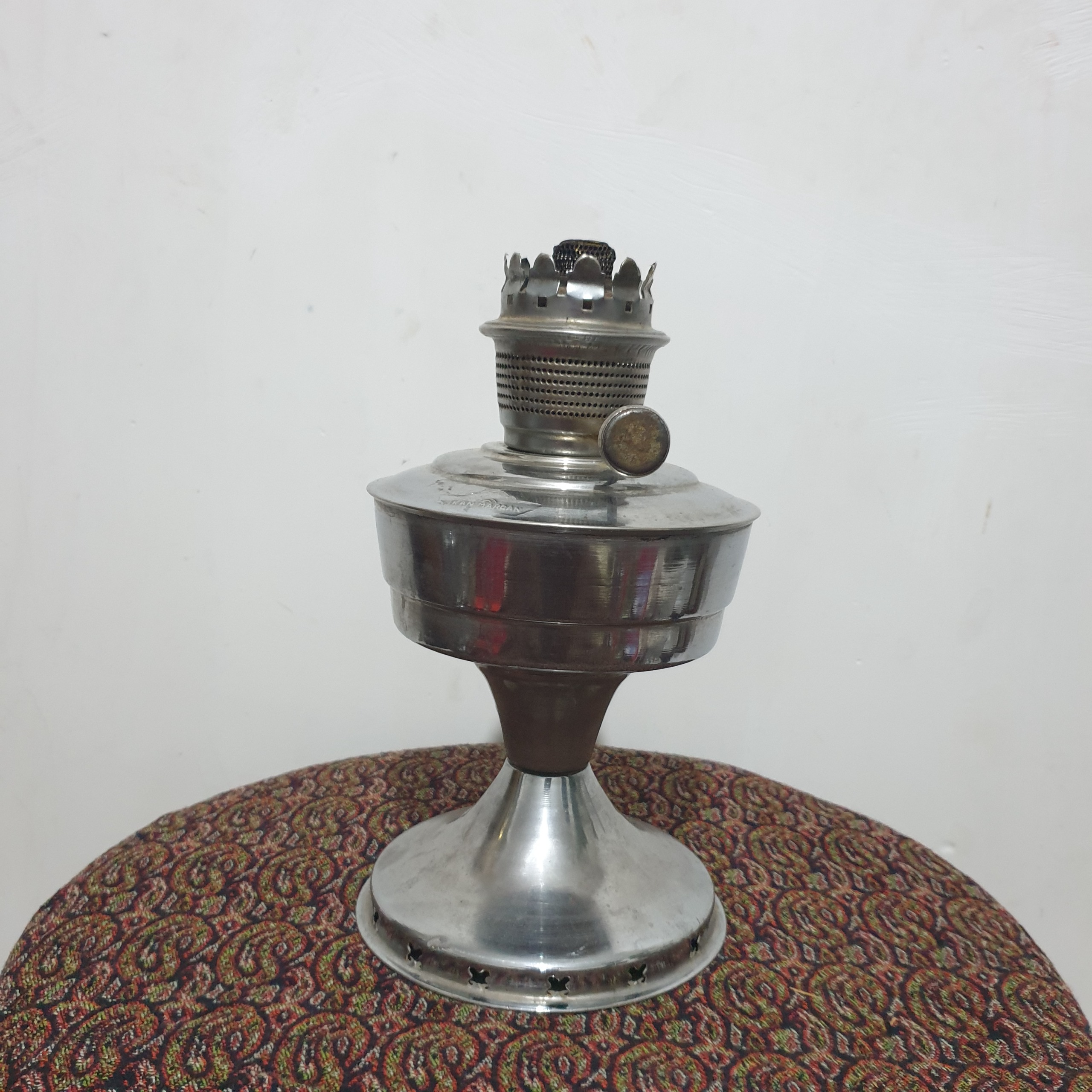 چراغ گردسوز قدیمی نفتی برنجی بکر