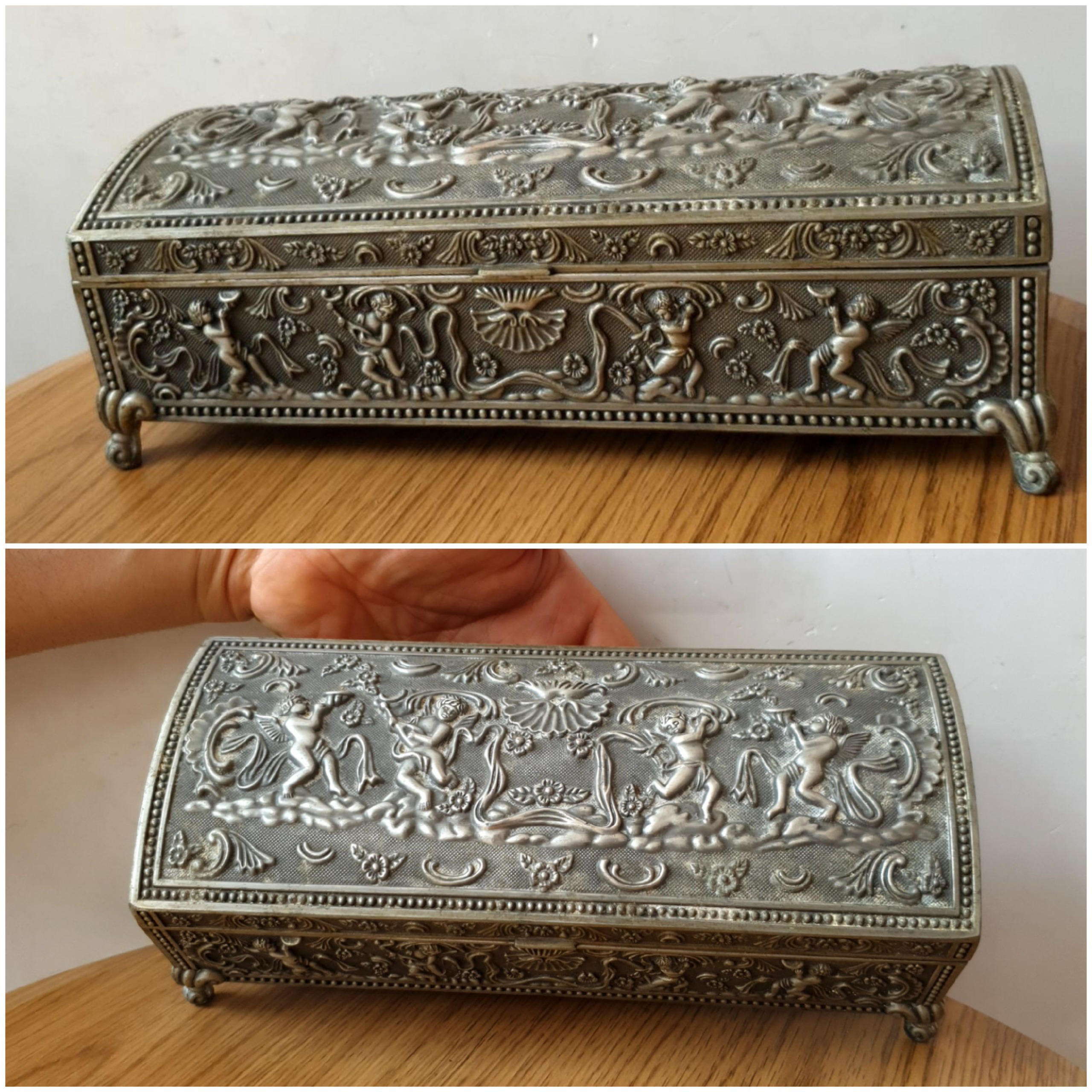 جعبه جا جواهری شیک آنتیک خوش نقش نگار