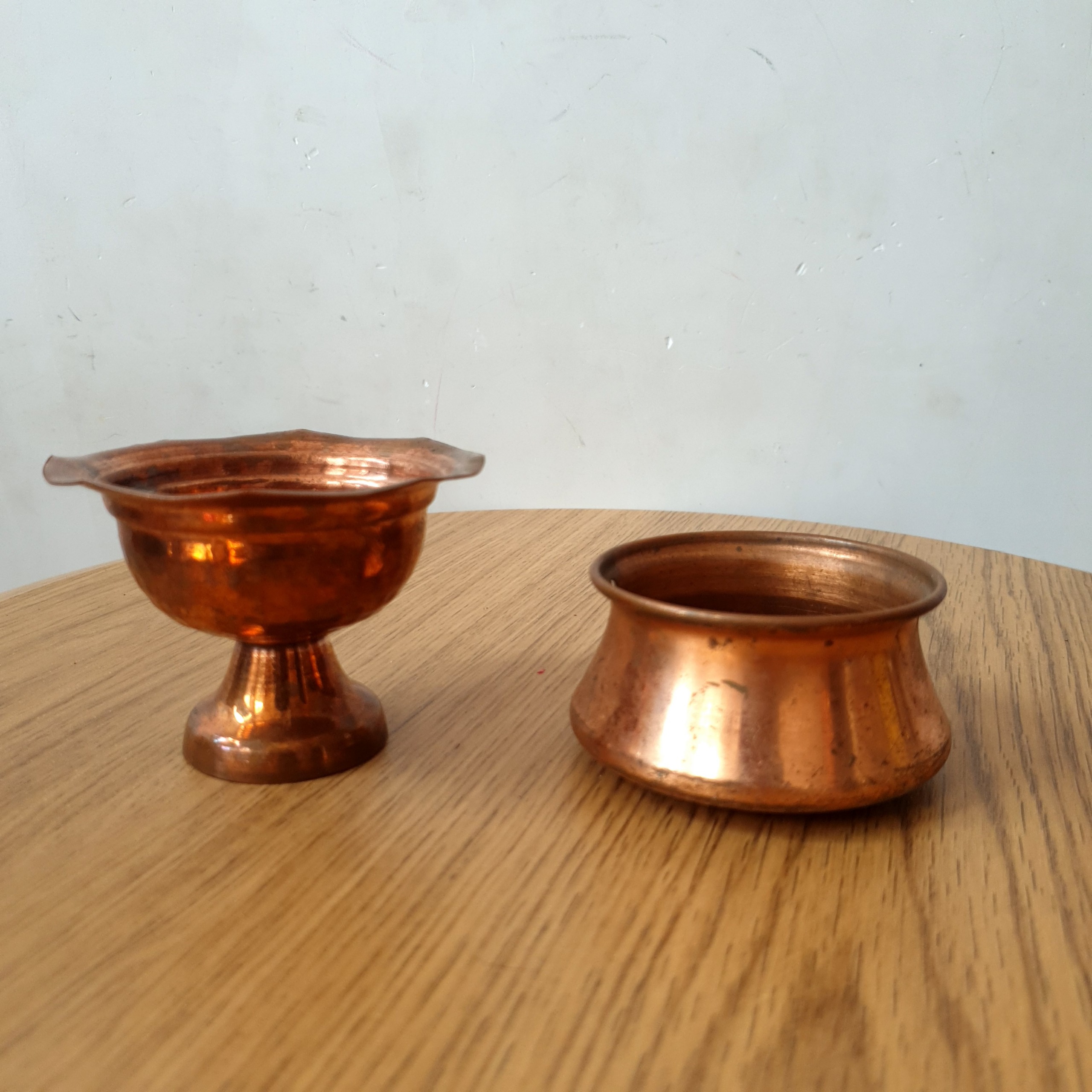 2 عدد ظرف مسی زیبا خوشگل