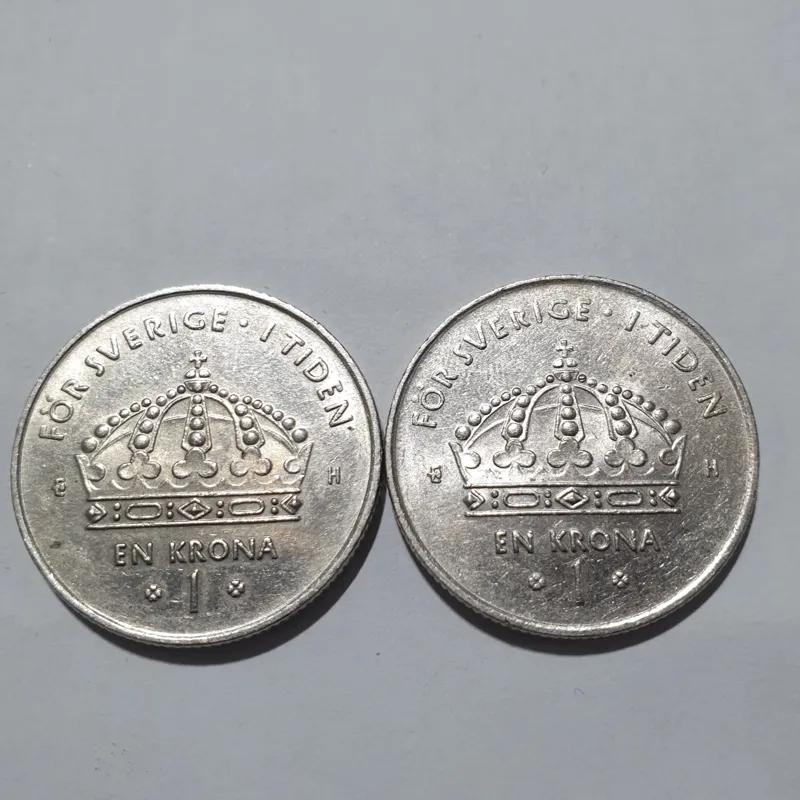 یک کرون کمیاب کشور سوئد 2عدد