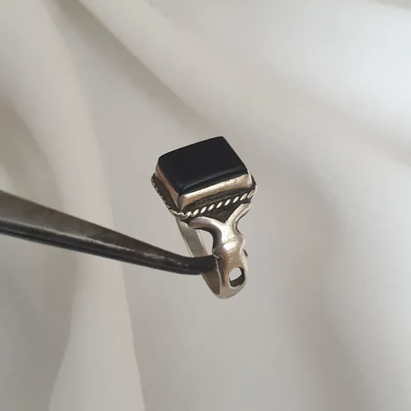 انگشتر نقره قدیمی مردانه