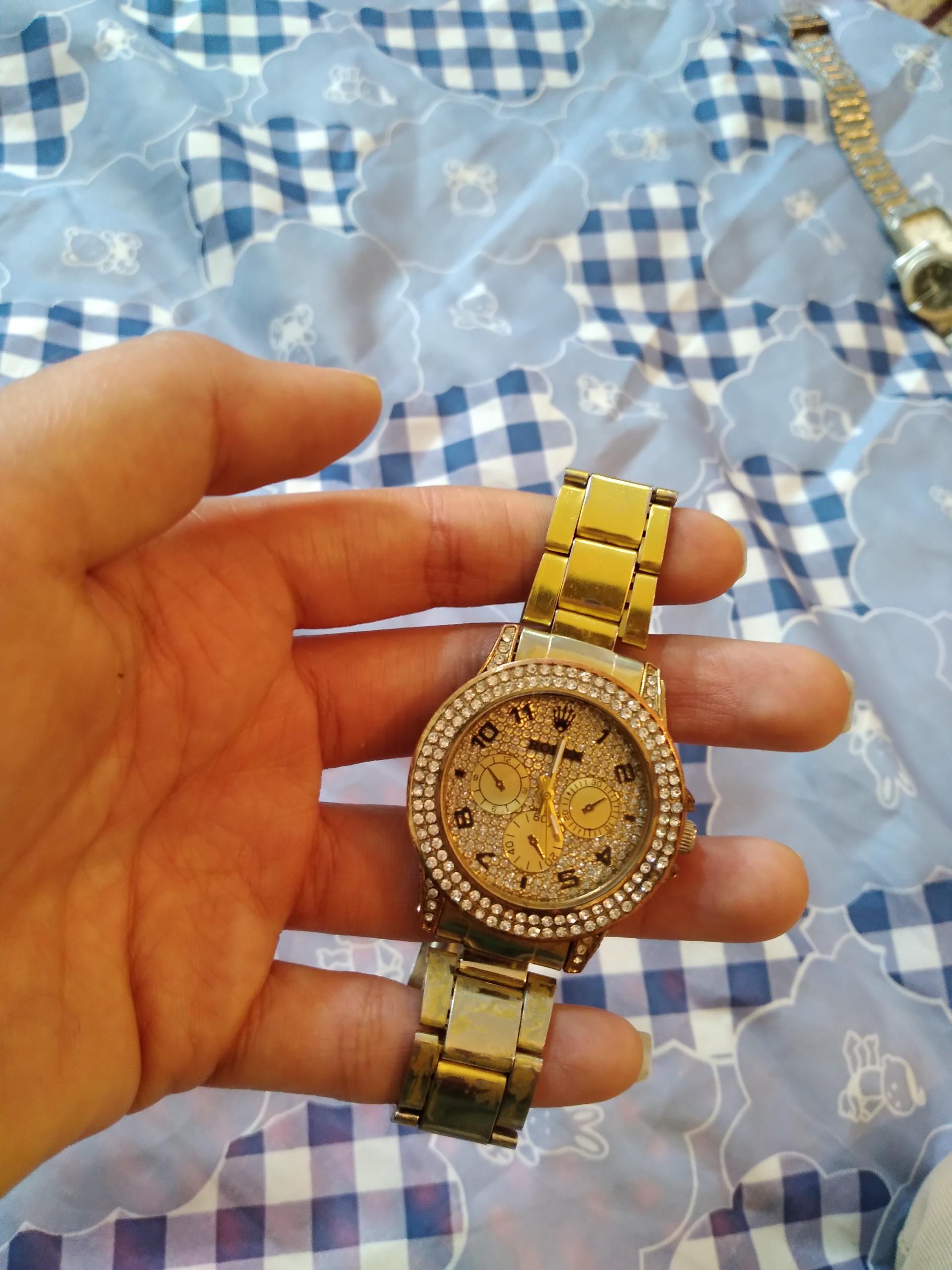 ساعت مچی رولکس نگین کاری شده تست نشده