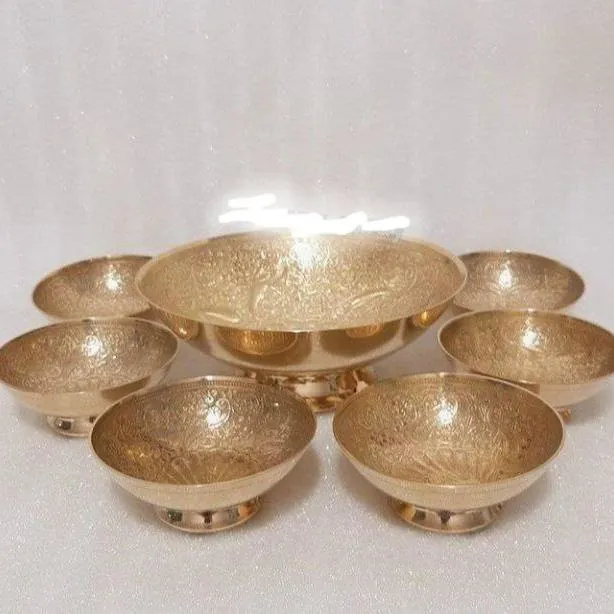 میوه خوری اجیل خوری ست کامل برنز هندی