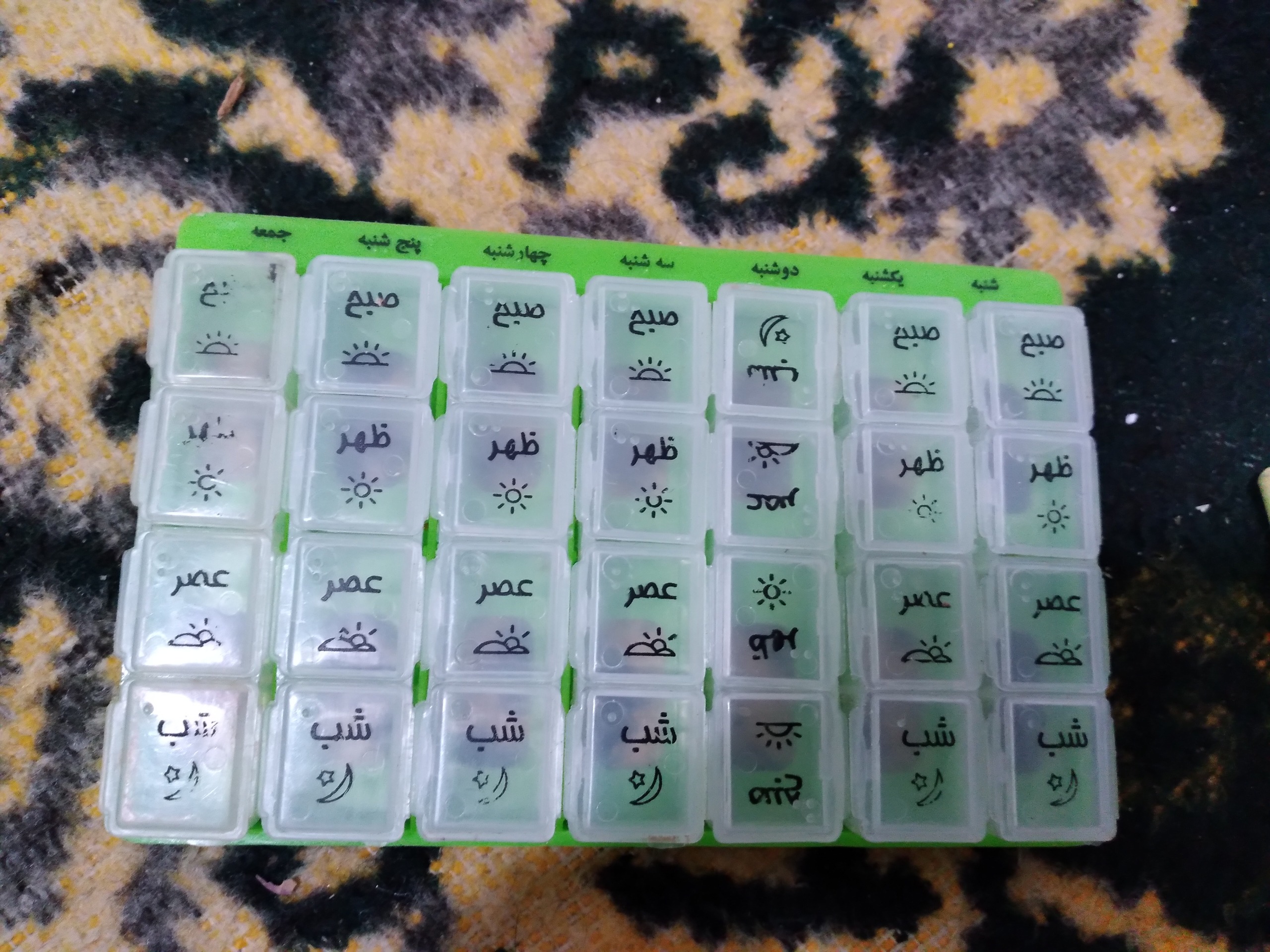 جعبه یادآور قرص،