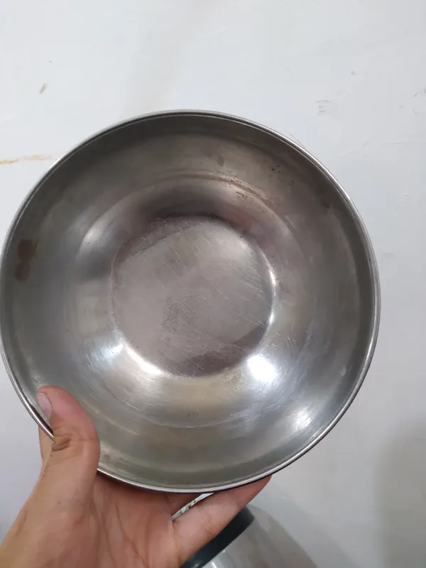 سه عدد کاسه استیل قدیمی