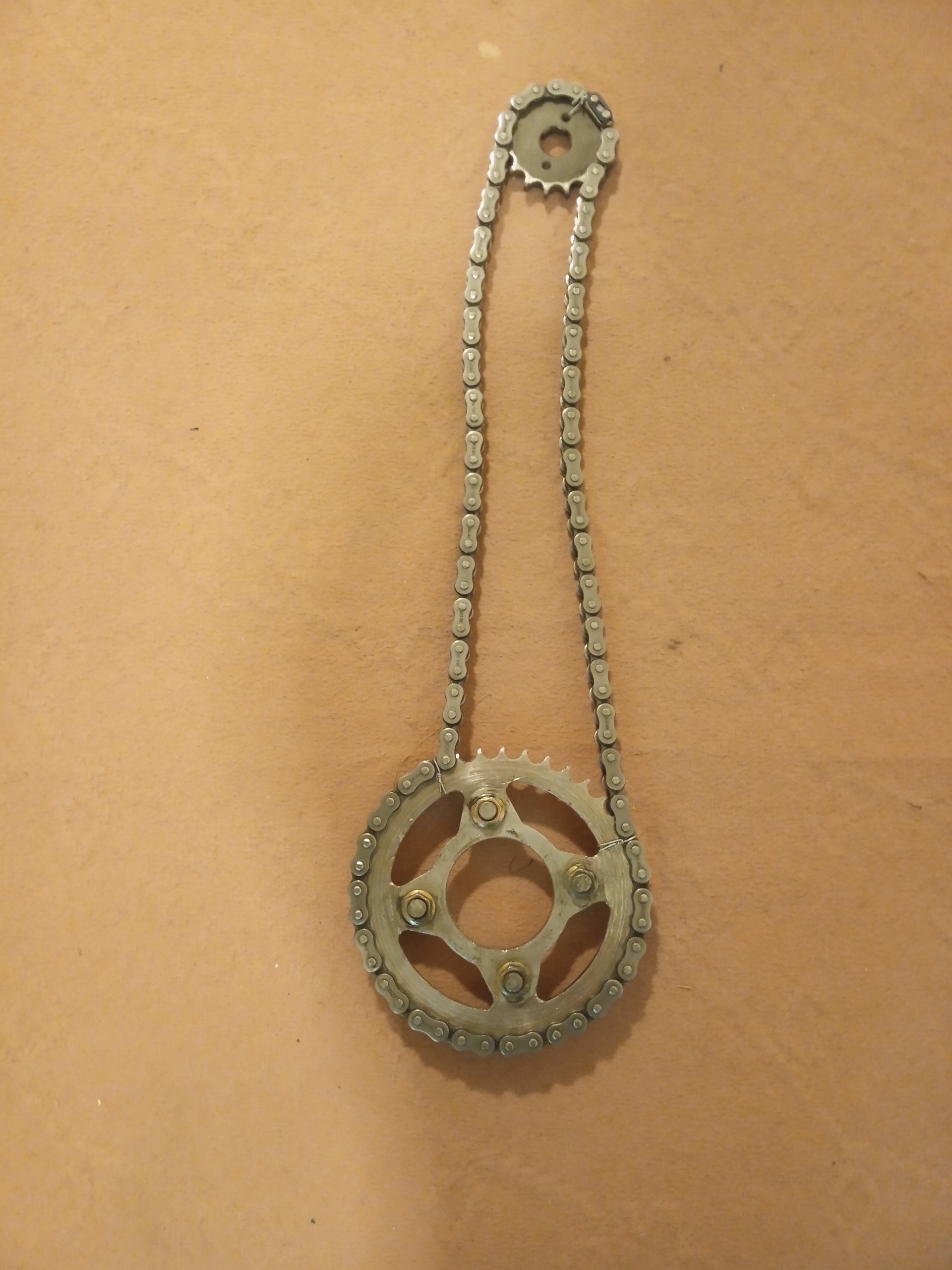 زنجیر و چرخِ زنجیر جلو وعقب موتور سیکلت سالم