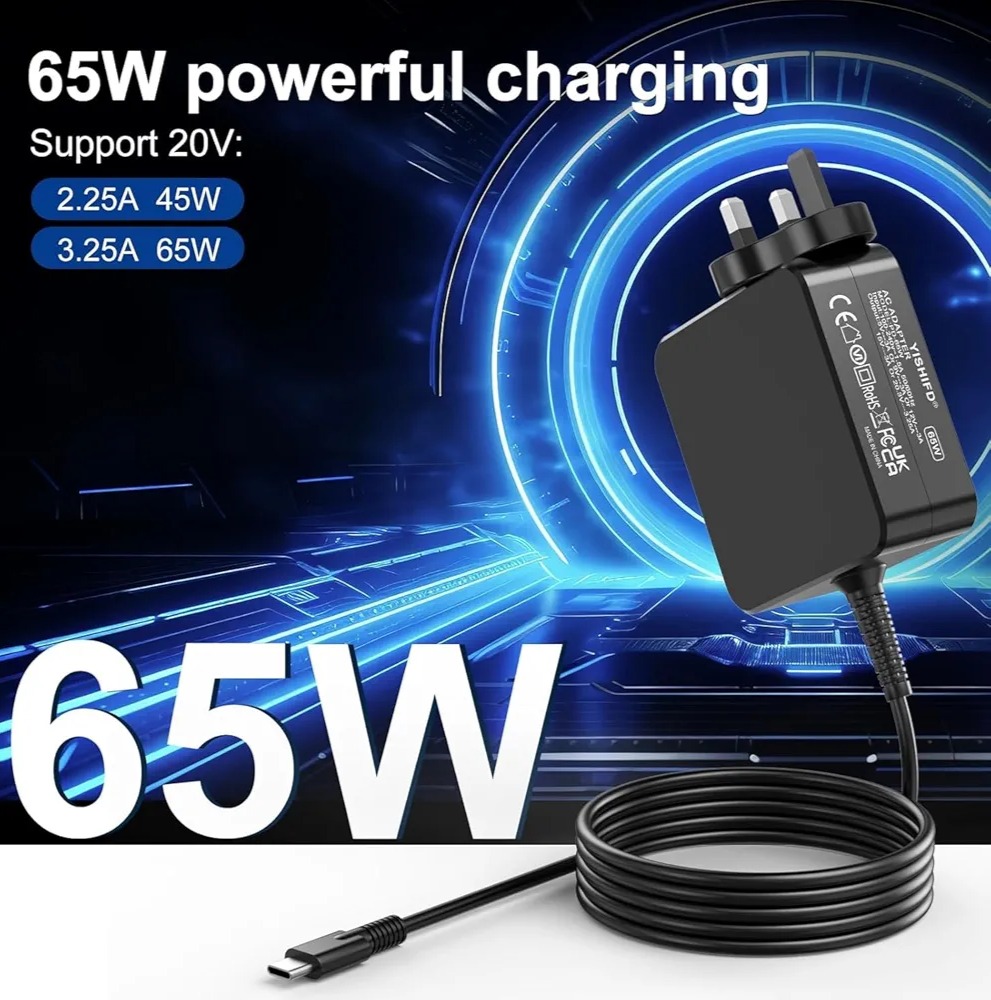 شارژر لپ تاپ تایپ سی 65W PD فوقسریع