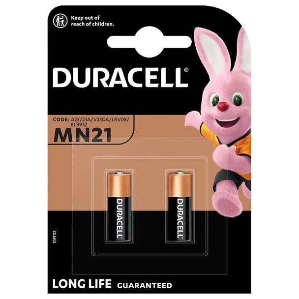 باتری 12 ولت MN21 A23 برند Duracell بسته دو عددی