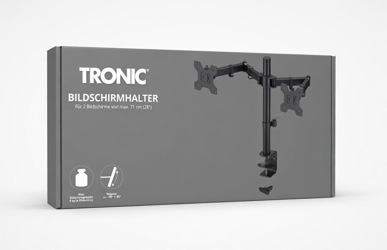پایه مانیتور دوگانه TRONIC مناسب 2 مانیتور