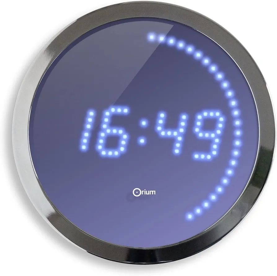 ساعت دیواری دیجیتالLEDآبی30سانتیOriumفلزی مدرن