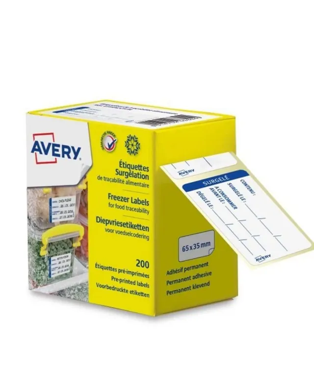 رول 200 عددی برچسب فریزر ایمن غذایی برند AVERY