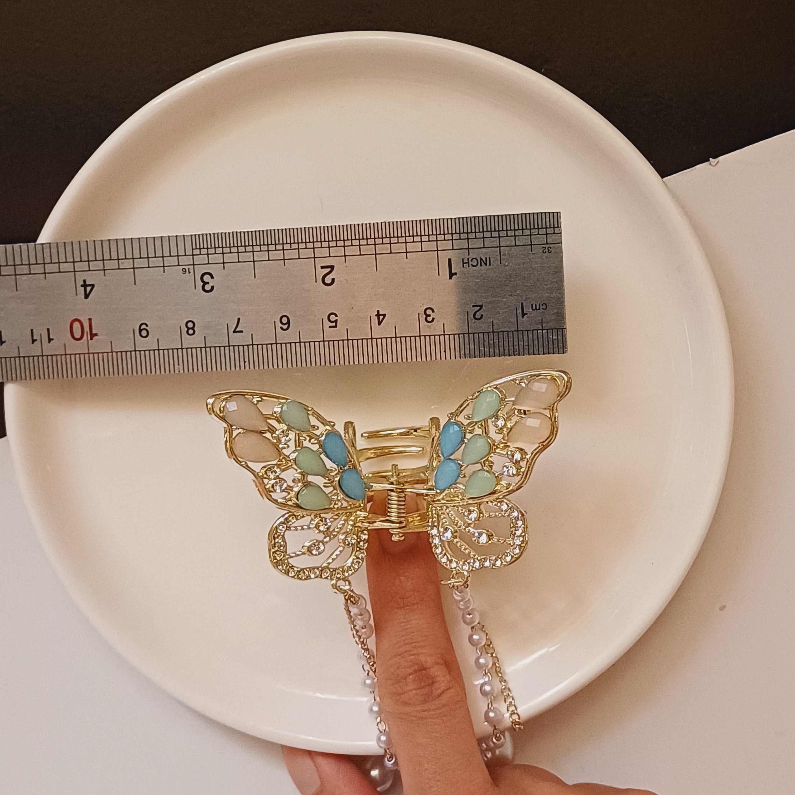 کلیپس مو فلزی کوچک آویزدار مدل رنگارنگ