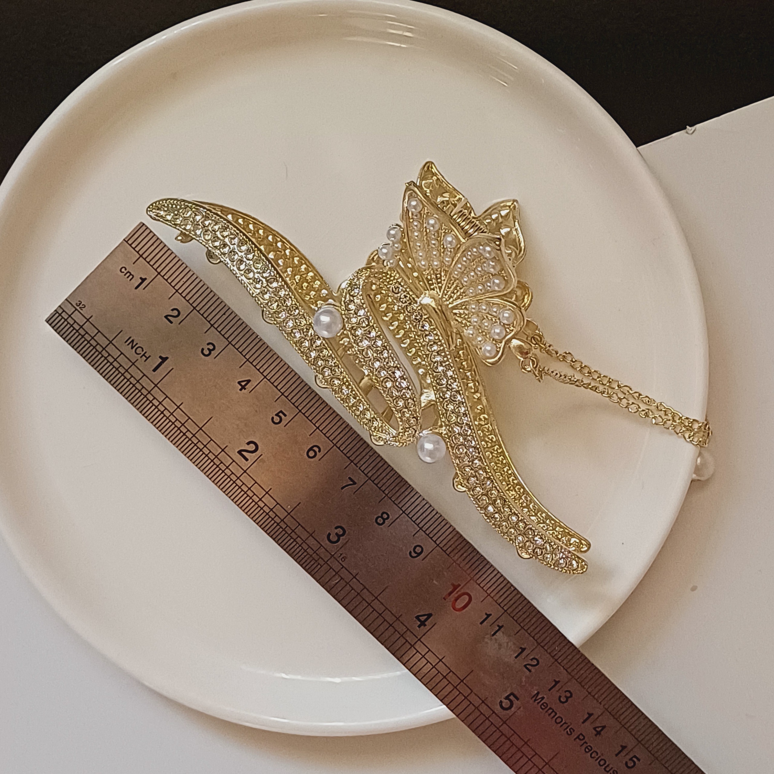 کلیپس مو فلزی وارداتی آویزدار مدل پروانه